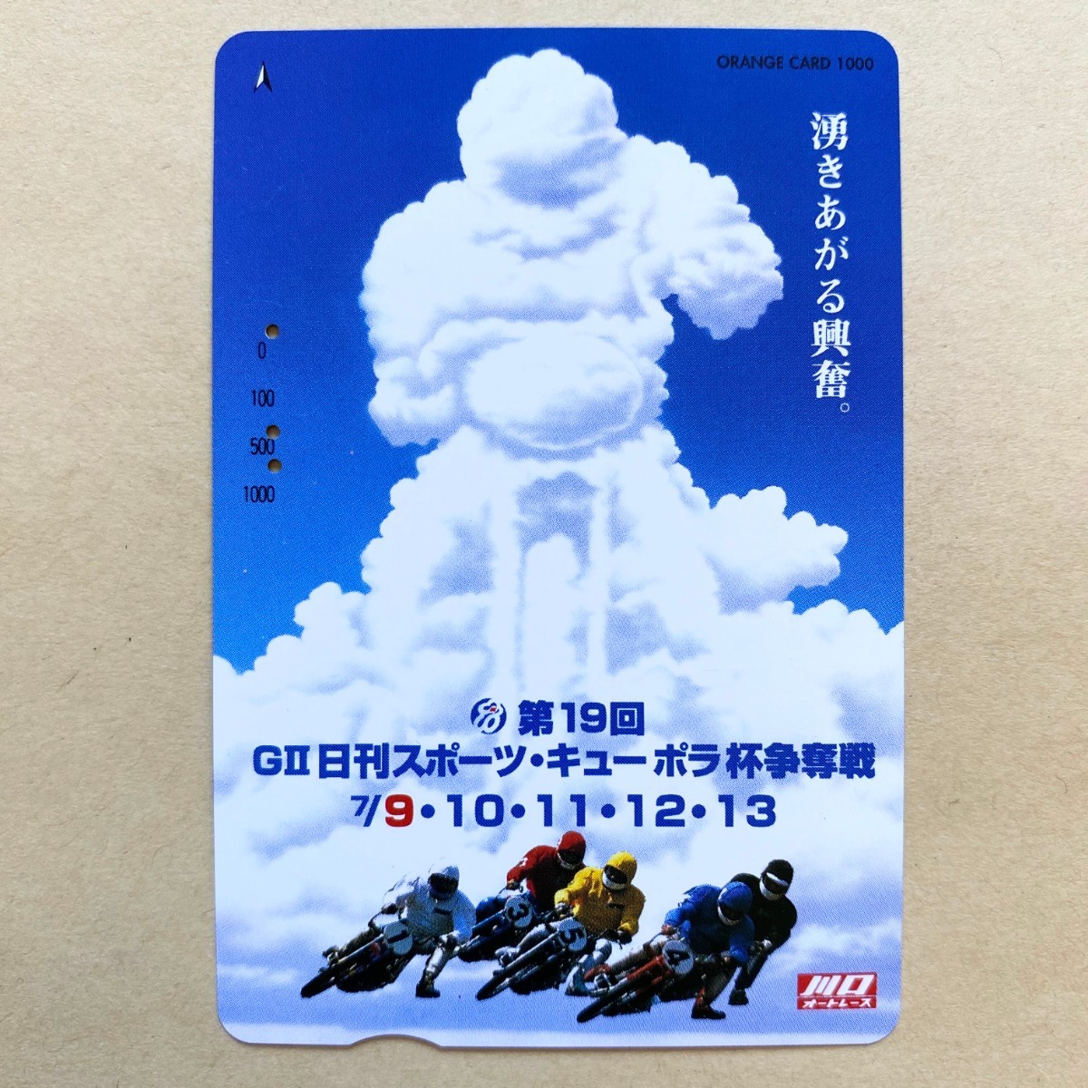【使用済】 オレンジカード JR東日本 第19回GⅡ 日刊スポーツ キューポラ杯争奪戦 川口オートレース拍卖