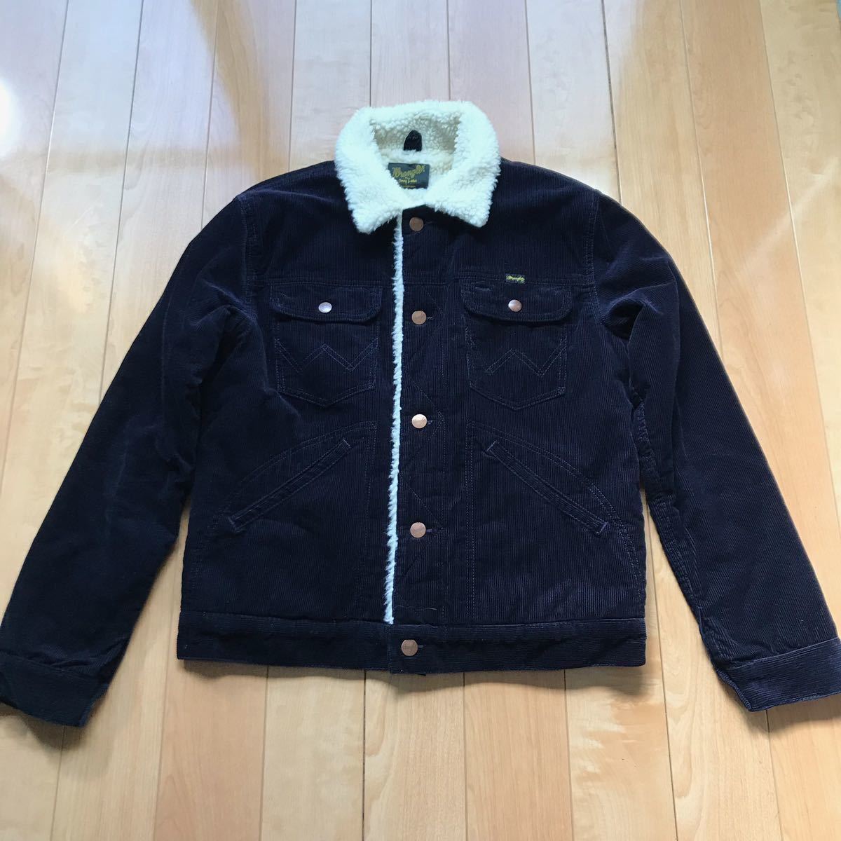ラングラー×アーバンリサーチ コーデュロイジャケット 定価18700円 149-6-19 メンズ M ネイビー 裏ボア拍卖