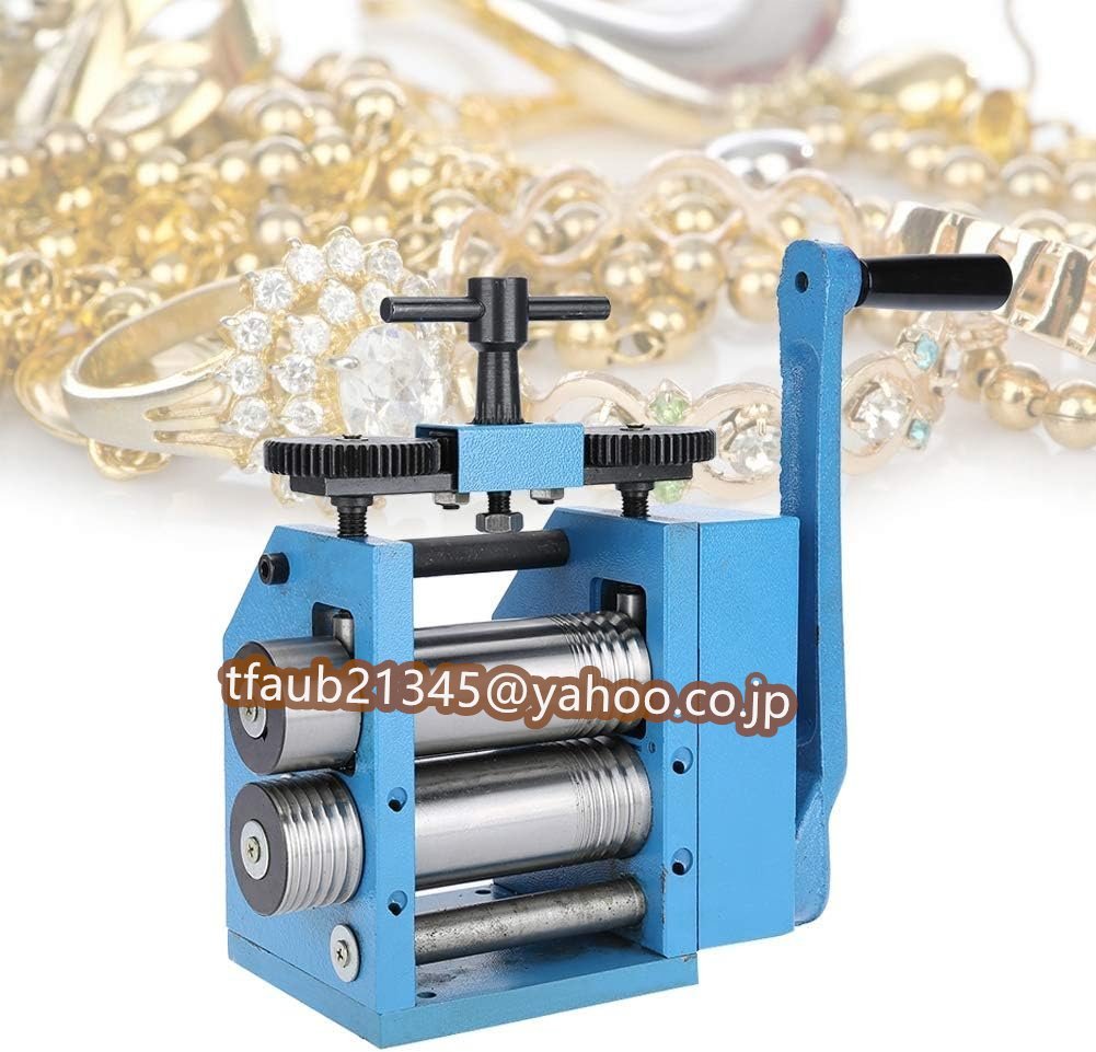 【ケーリーフショップ】手動ローリングミルマシン、鉄75mmロールプレッサー良好な耐摩耗性、DIYツール拍卖