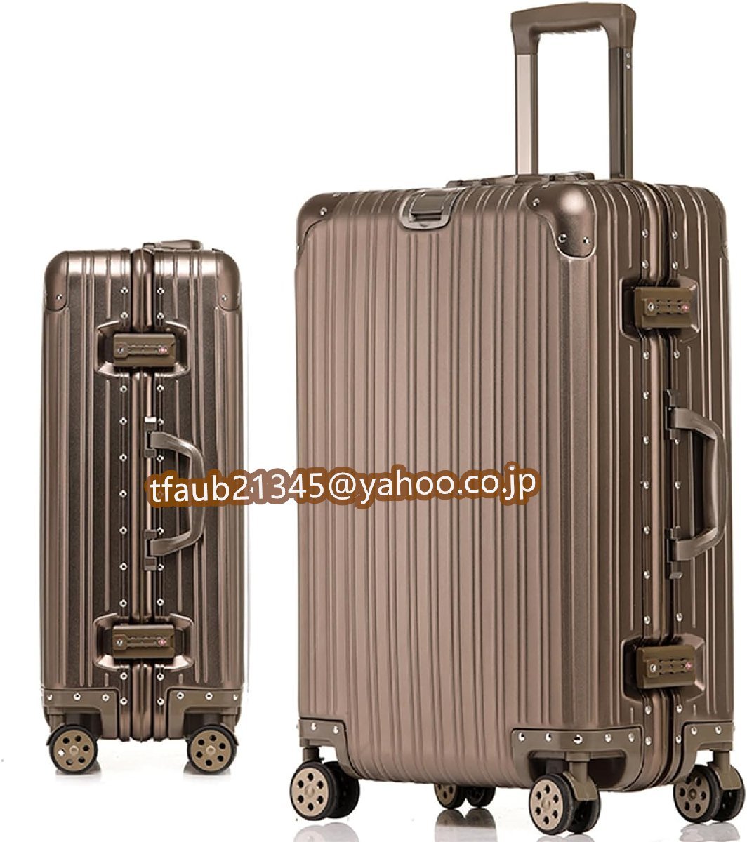スーツケース アルミ・マグネシウム合金製 機内持ち キャリーケース アルミフレーム 超軽量 耐衝撃 キャリーバッグ TSAロック搭載 38L拍卖