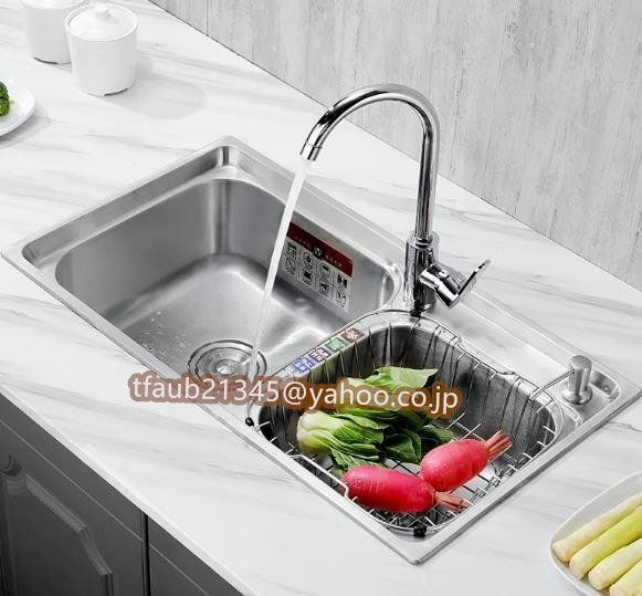 【ケーリーフショップ】新しい肥厚したステンレススチールシンクパッケージデュアル - スロット洗浄ポット盆地食器洗い機の池拍卖