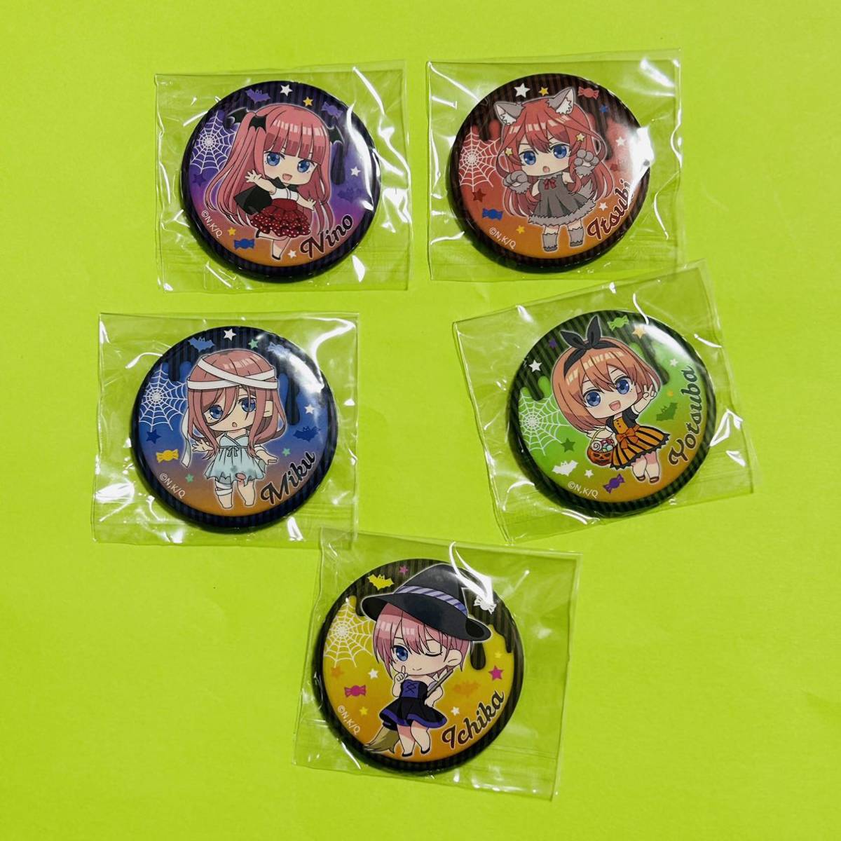 五等分の花嫁 缶バッジ ハロウィン 5個セット拍卖