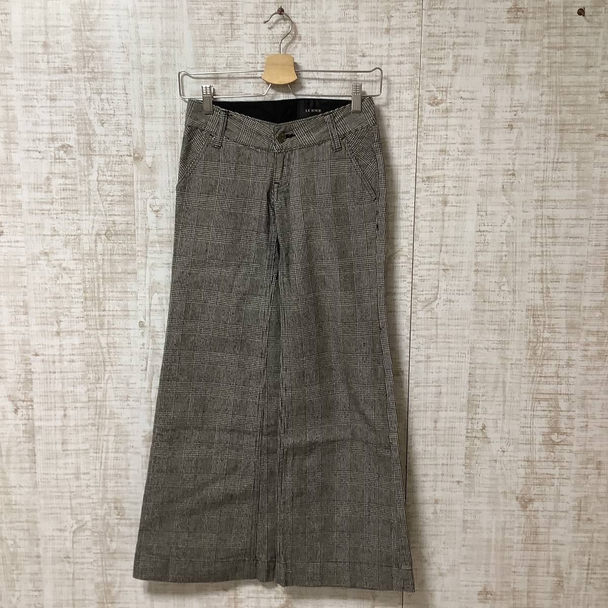 A404◇LE JOUR | ルジュール パンツ ブラック×ホワイト 美品 サイズ34拍卖