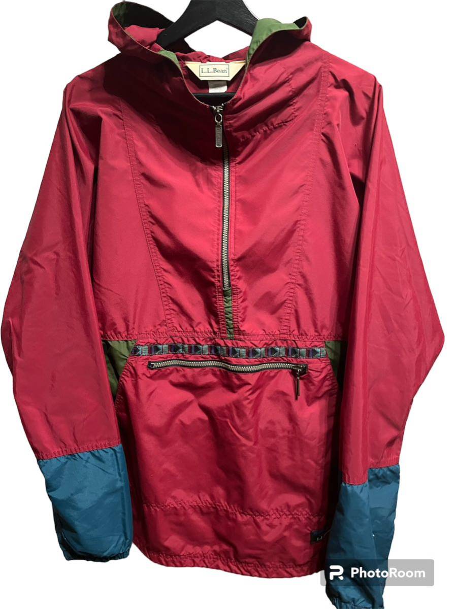 美品 90s L.L.Bean アノラック ジャケット エルエルビーン レッド チロリアン拍卖