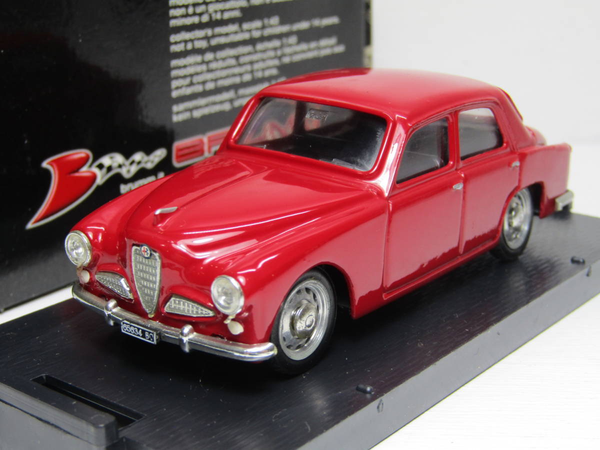 Alfa Romeo 1900 1950年式 1/43 アルファロメオ 1900 Rosso Made in Italy イタリア製 BRUMM クアドリフォリオ ビショーネ ヴィスコンティ拍卖