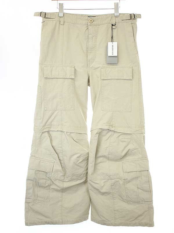 BALENCIAGA バレンシアガ 23AW FLARED CARGO PANTS フレアカーゴロングパンツ 768810 TKP27 ベージュ L IT4ZZISSJWO9拍卖