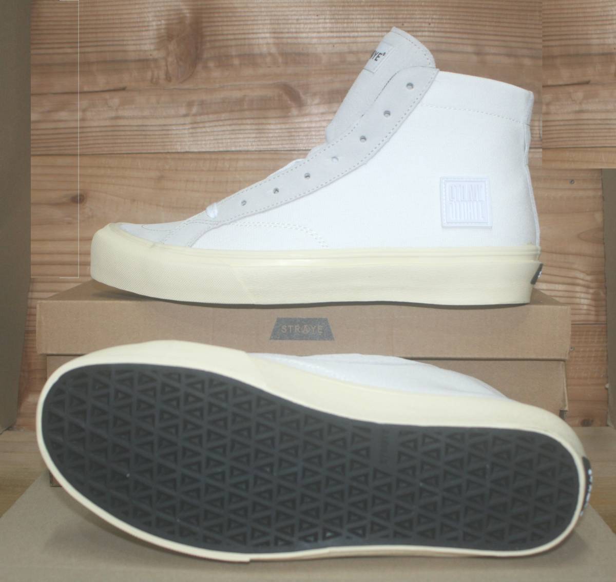 送料無料/新品★ 上品ハイカットスニーカー スウェードxヘビーゲージキャンバス STRAYE HILAND (ストレイ)拍卖