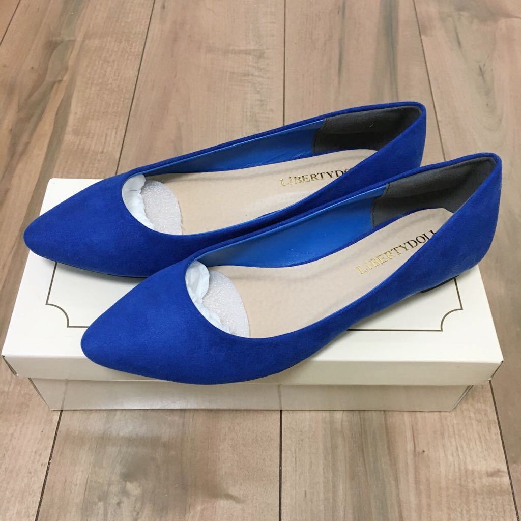 ☆新品 未使用品 LiBERTYDOLL レディース パンプス 青 Mサイズ 靴拍卖