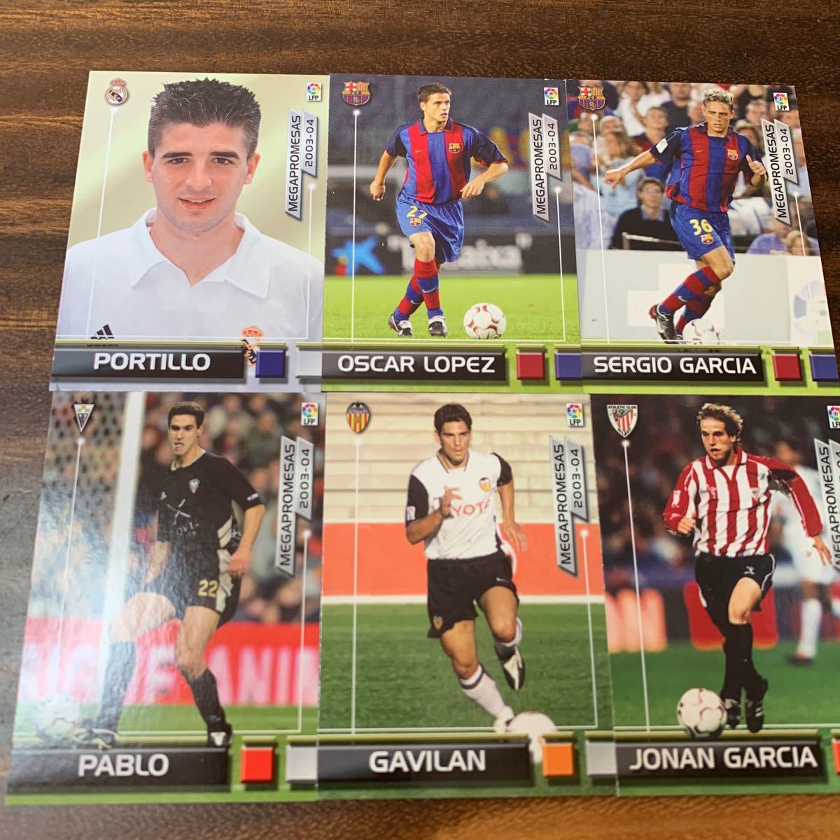 panini SPORTS 2003/04 ポルティージョ、オスカル ロペス、セルヒオ ガルシア、パブロ、ガビラン、ガルシア 6枚セット 拍卖