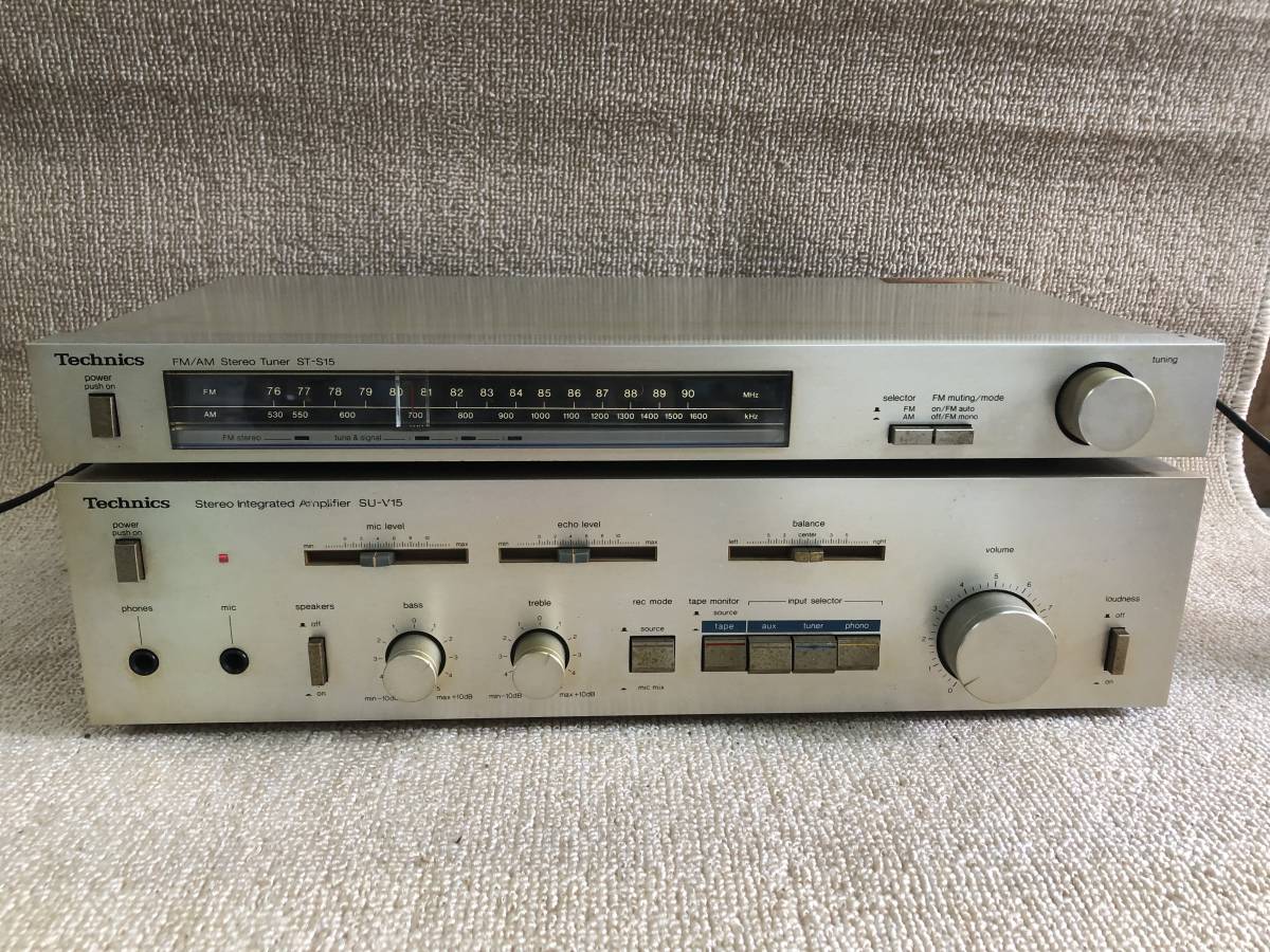 K-033 Technics テクニクス プリメインアンプ SU-V15 チューナー ST-S15 セット拍卖