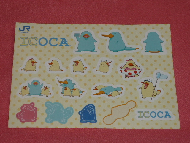 激レア!カワイイ♪ JR西日本 ICOCA カモノハシのイコちゃん ステッカーシール ☆拍卖