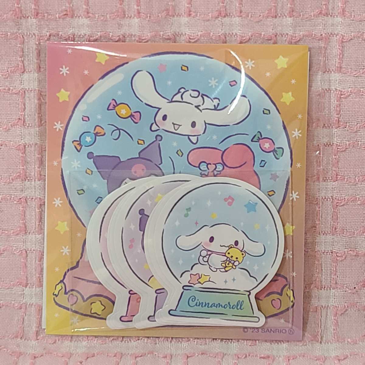 【サンリオ】sanrio+ フレークシール 非売品 スノードーム マイメロ クロミ シナモン シールセット スマイルポイント交換 0Z001拍卖