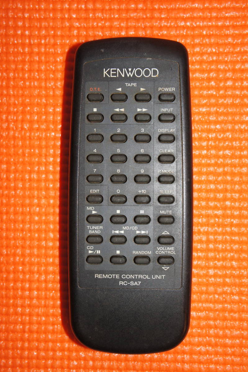 【中古・良品/動作確認済】 ★KENWOOD:オーディオ用リモコン(RC-SA7)★拍卖