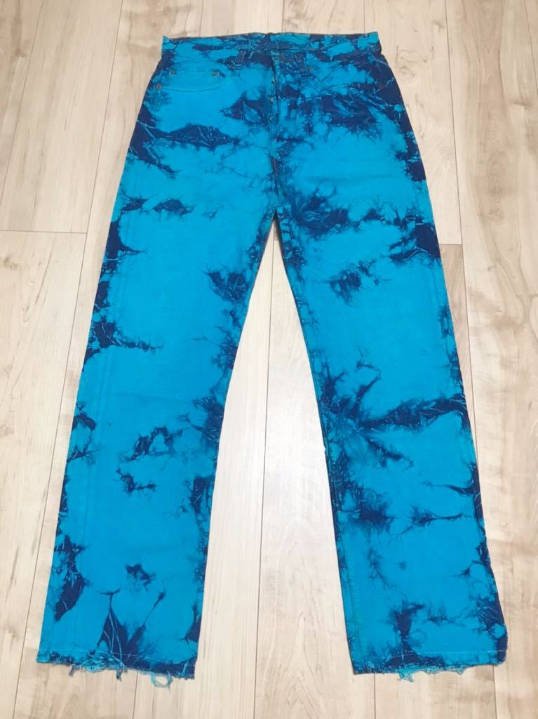 levi's リーバイス 501 USA製 90s ビンテージ カラージーンズ デニムパンツ タイダイ ヒッピー拍卖