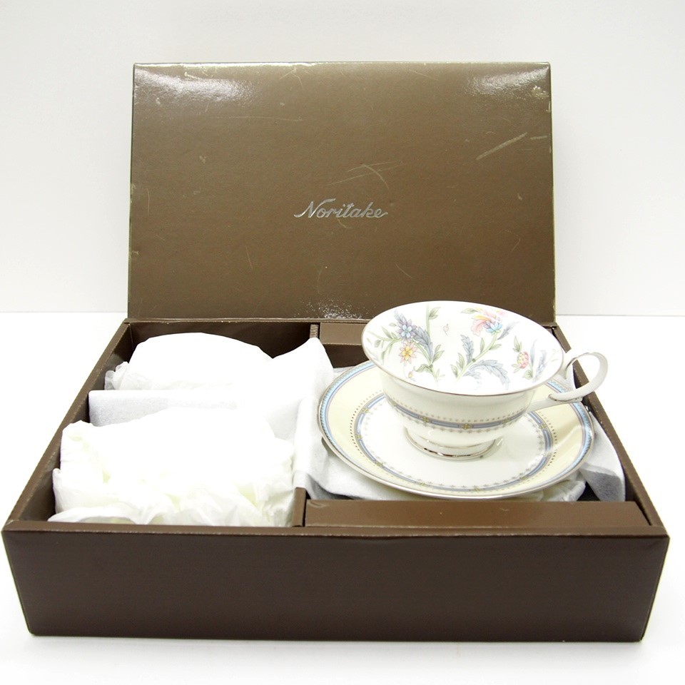 Noritake ジャルダン フルーリー ペアカップソーサ 中古 食器 ∴WK1201拍卖