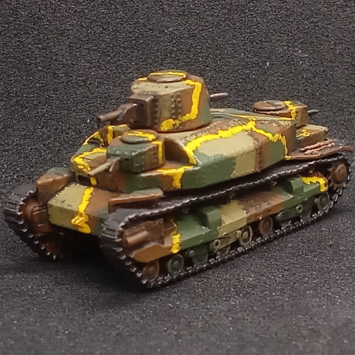 ●完成品1/144 九五式 多砲塔戦車,”日本の多砲塔戦車!”,黄帯迷彩,日本,WW2,自作ver拍卖