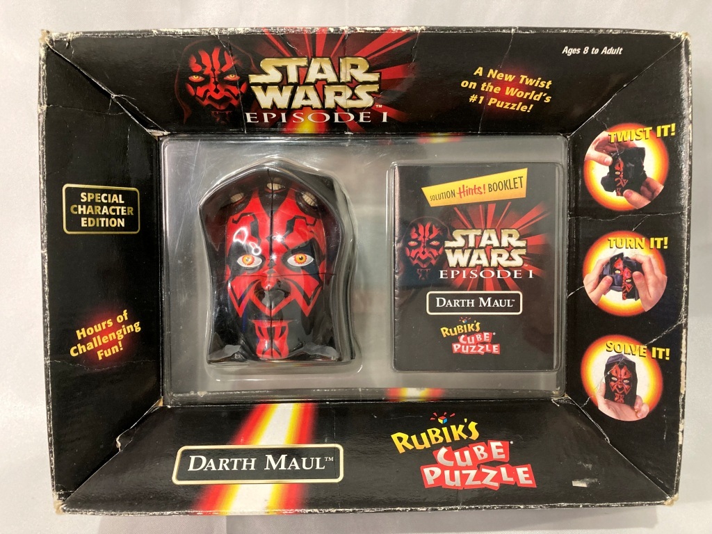 ★SF希少品★スターウォーズ エピソード1 ダースモール ルービックキューブ&キッズ ドール フィギュア・ステッカー付 計2点セット Ja8_80拍卖