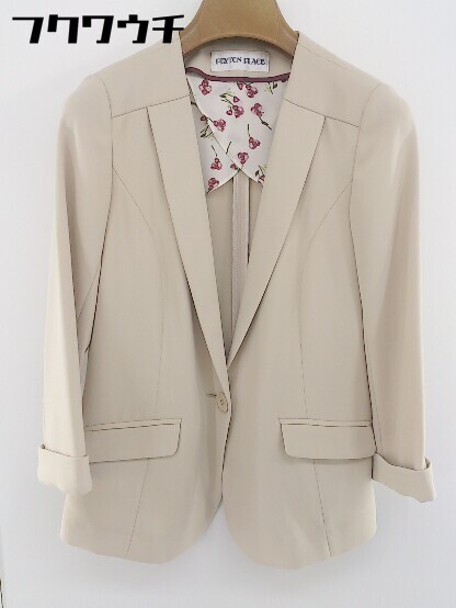 ◇ PEYTON PLACE ペイトンプレイス 1B 長袖 ジャケット サイズM ベージュ系 レディース拍卖