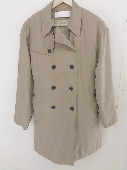 ◇ ◎ BLACK BY MOUSSY ブラックバイマウジー 長袖 トレンチ コート サイズ2 ベージュ レディース拍卖