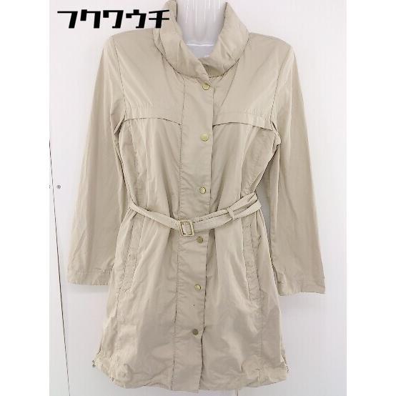 ■ ◎ SHIPS シップス ウエストベルト付き 長袖 コート サイズ36 ベージュ系 レディース拍卖