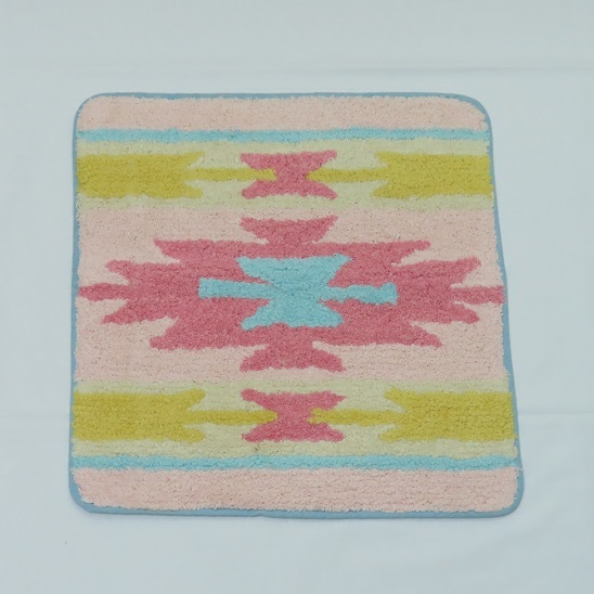 〓 新品 〓 チマヨ柄 マット 〓 エスニック アジアン ネイティブ オルテガ チマヨ 民族 ピンク おしゃれ 〓T065拍卖