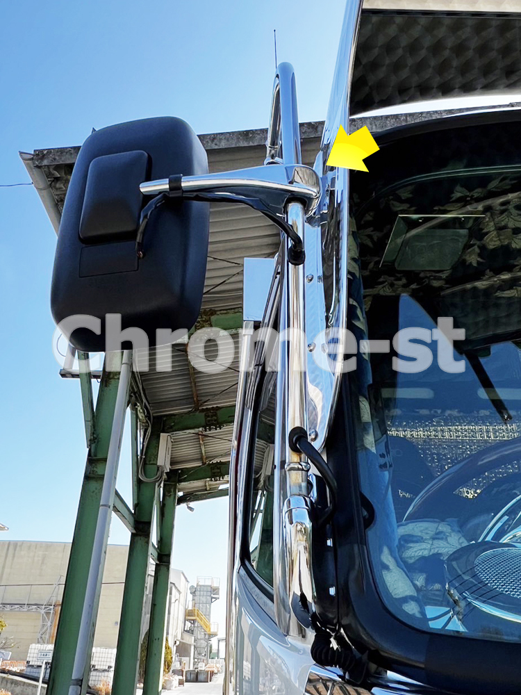 HINO Gプロフィア前期 メッキ製 運転席側サブステー2点セット 純正加工拍卖