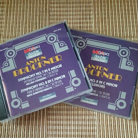 *【廃盤】ブルックナー:交響曲第8番(クナッパーツブッシュ指揮ミュンヘンフィル),第7番(スタインバーグ指揮ピッツバーグ響)2枚組 拍卖