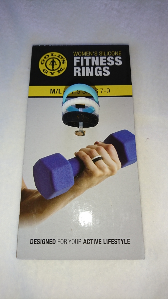 GOLD'S GYM WOMEN'S SILICONE Fitness Rings ゴールドジム シリコンリング M/L 7-9サイズ拍卖
