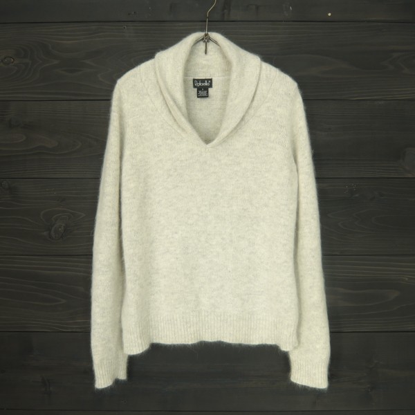 ★Rafaella★アンゴラショールカラーニット★アイボリー★S(USサイズ)拍卖