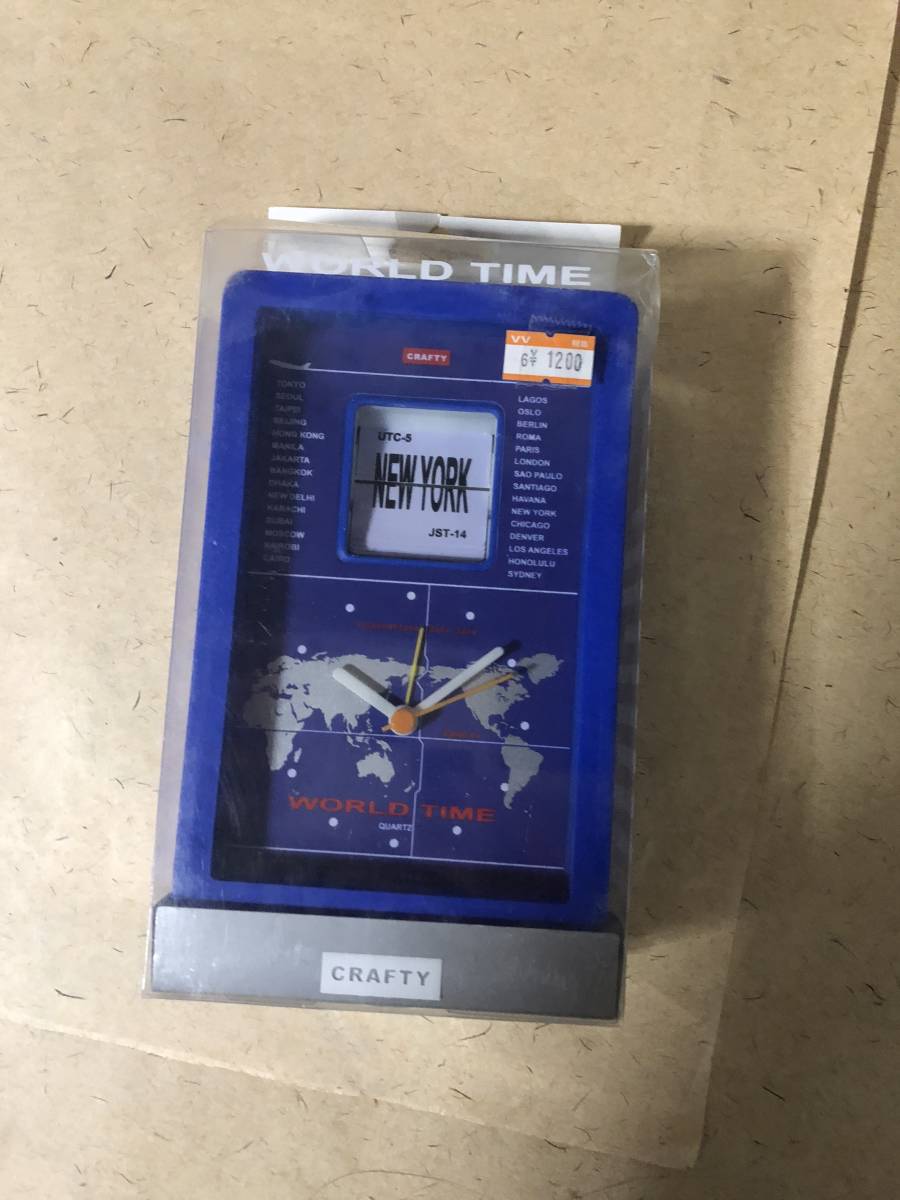 【同梱不可!】WORLD FLIP CLOCK★ブルー ★ワールド クロック拍卖