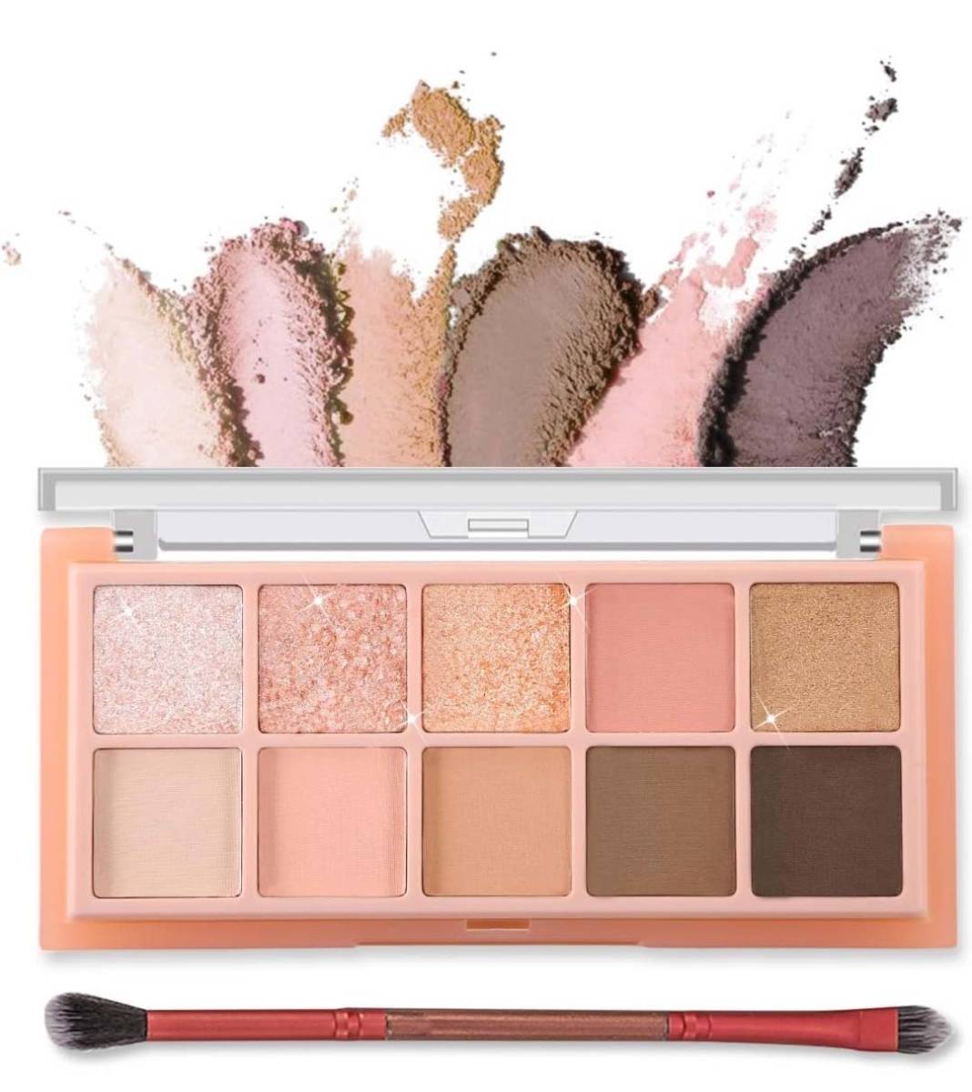 Erinde 10色アイシャドウパレット マット シマー グリッター ブレンド可能拍卖