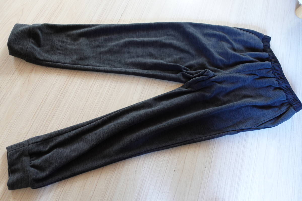 送料無料★新品L【TOURSTAGE】定価4290円あったかフリースパンツ★グレー黒メンズ紳士服防寒リラックス旅行スポーツ運動拍卖