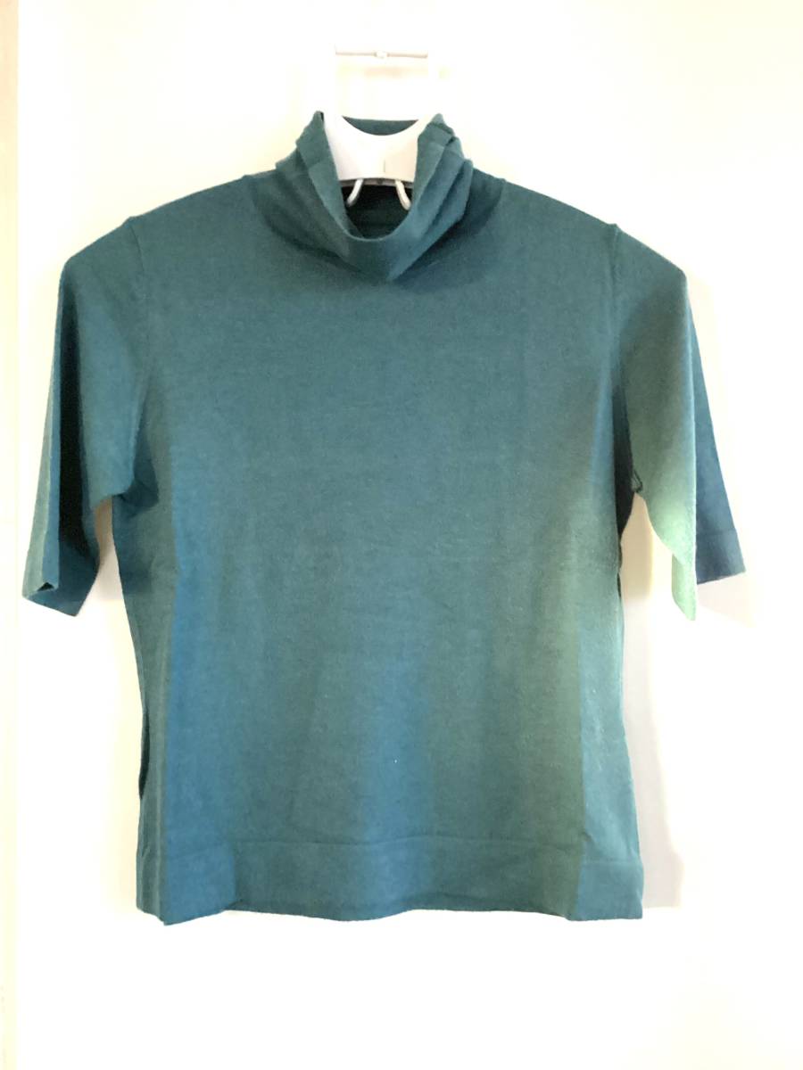 121 美品 レディースM セーター、トップス、グリーン 毛拍卖