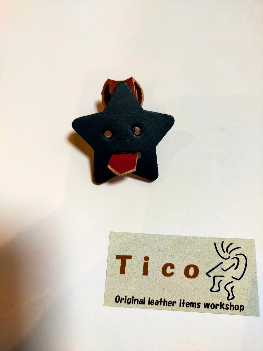 Tico ケーブルタイ 星型 牛革 レザー小物 ①拍卖