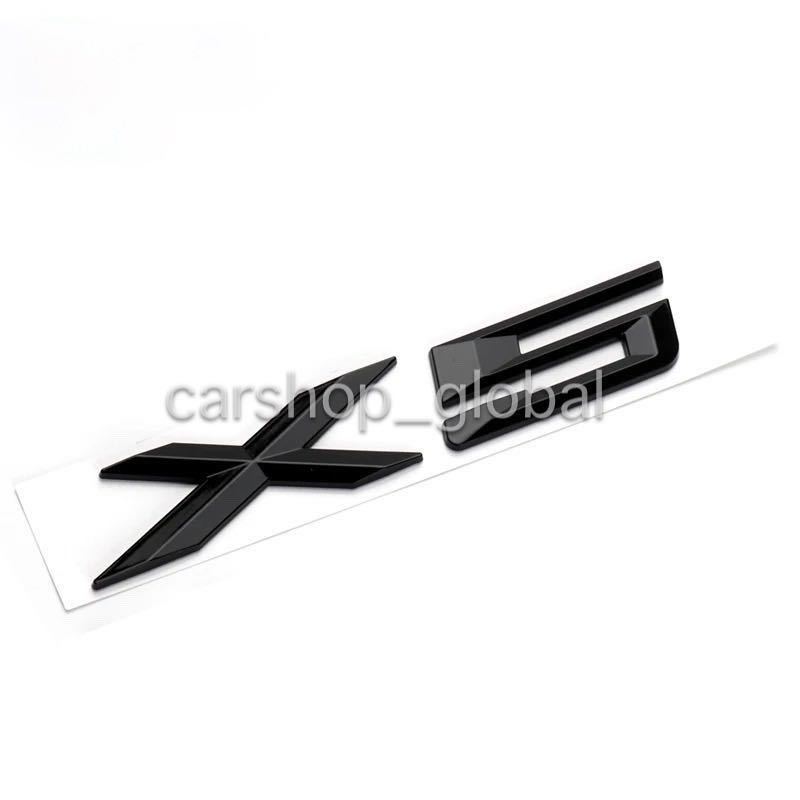 BMW X5 ロゴ リア トランク エンブレム グロスブラック E53/E70/F15 3.0/4.4/4.6/4.8 30/35/48/50/Mモデル等対応 3D ステッカー拍卖