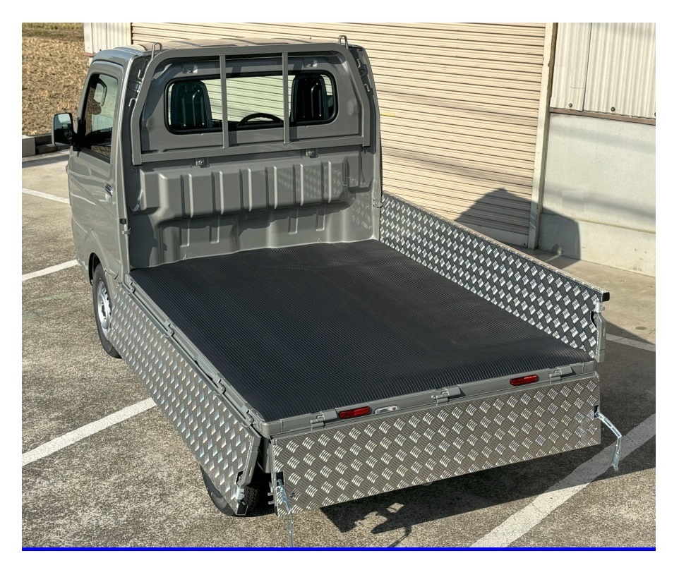 ☆軽トラ 荷台あおりアルミ縞板インナーカバー 3方SET キャリィトラック DA16T(ゲートチェーン装着車用)  拍卖