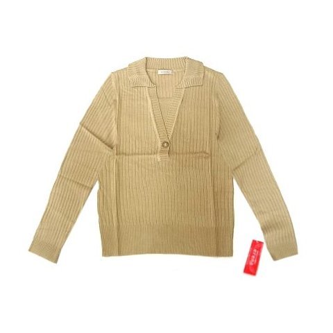 新品 GIVORS 襟付き 長袖 ニット セーター レイヤード M 9号 ベージュ レディース ベルーナ BELLUNA拍卖