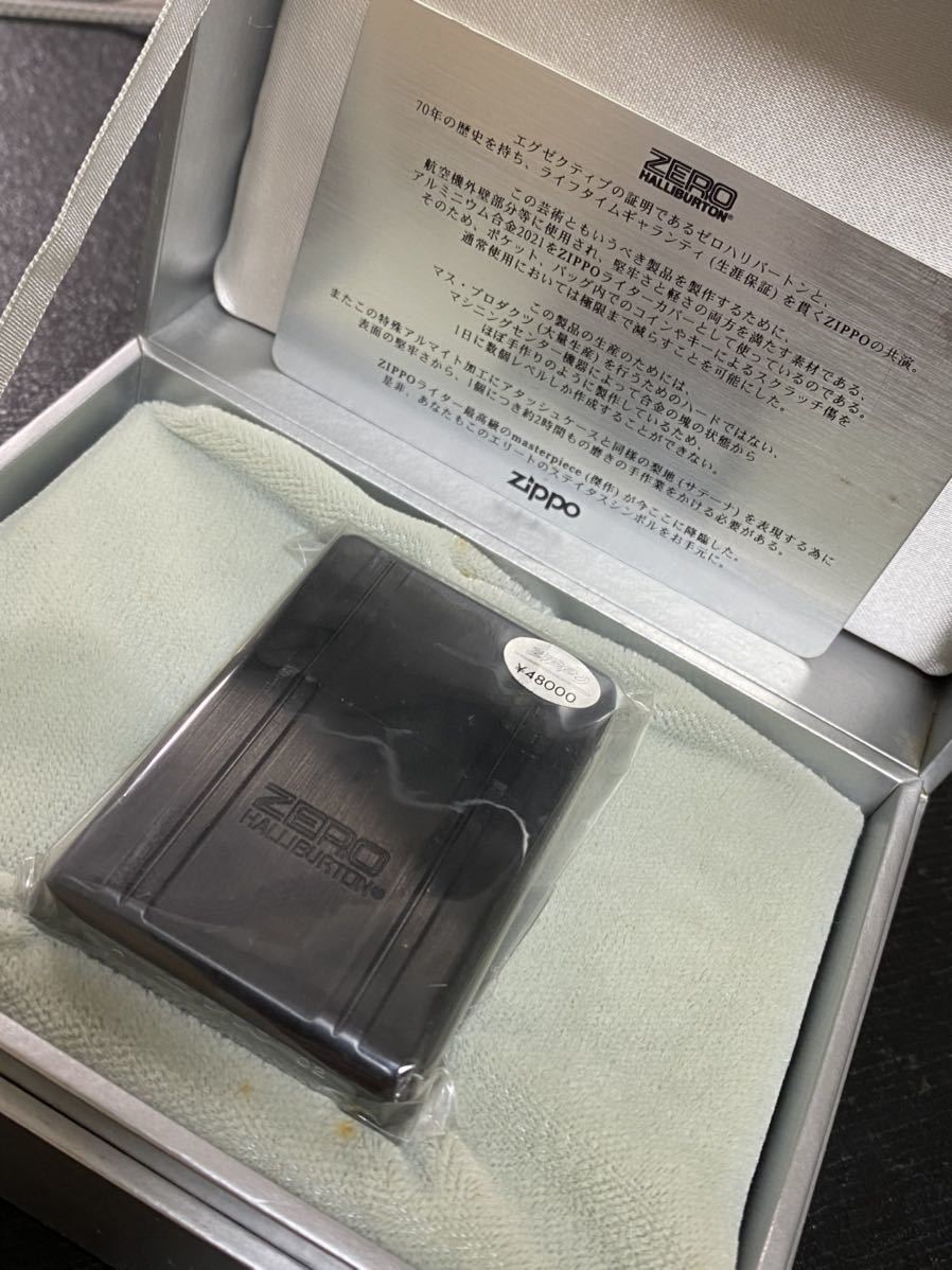 zippo ZERO HALLIBURTON 初期型 希少モデル ヴィンテージ 2002年製 ② ゼロハリバートン フルメタルジャケット 専用ケース 保証書拍卖