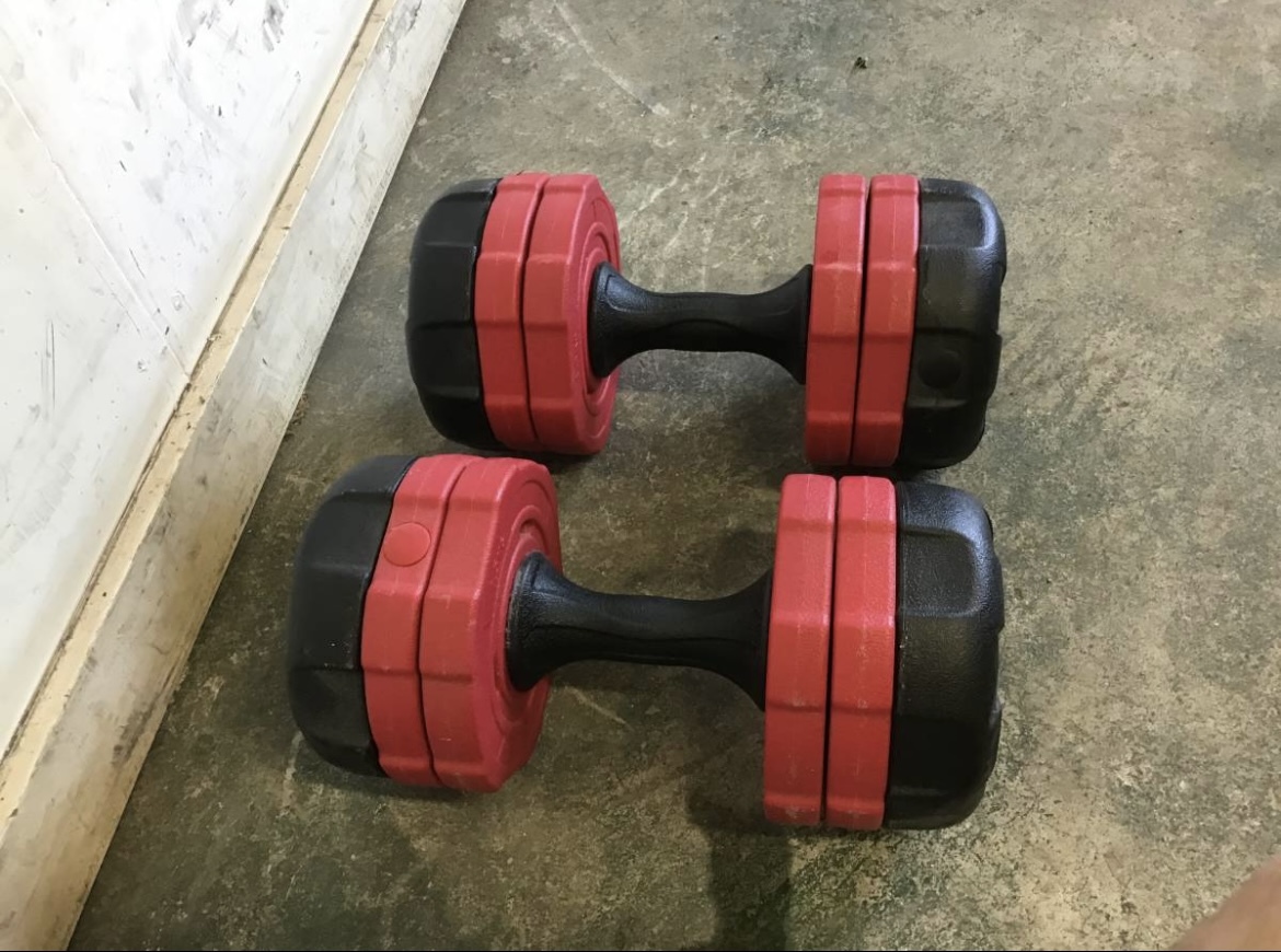 ★岐阜発 筋トレ / トレーニング用/ ダンベルセット / ダイエット / フィットネス / 10kg×2個 / 傷有り / 中古品 R4.8/27★拍卖