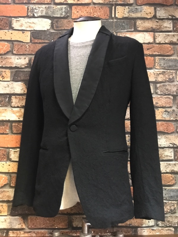 G868 メンズジャケット 417 by EDIFICE エディフィス カジュアル アウター テーラード ウール ブラック タイト 細身 1B 1釦 (8)/ L拍卖