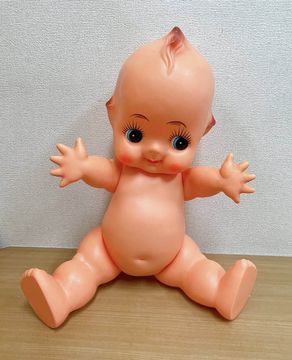 特大★【キューピー 人形 緑羽根】約55cm/可愛い/レトロ/ソフビ/ドール/キューピ/マヨネーズ/キャラクター/アンティーク/Y61-015拍卖