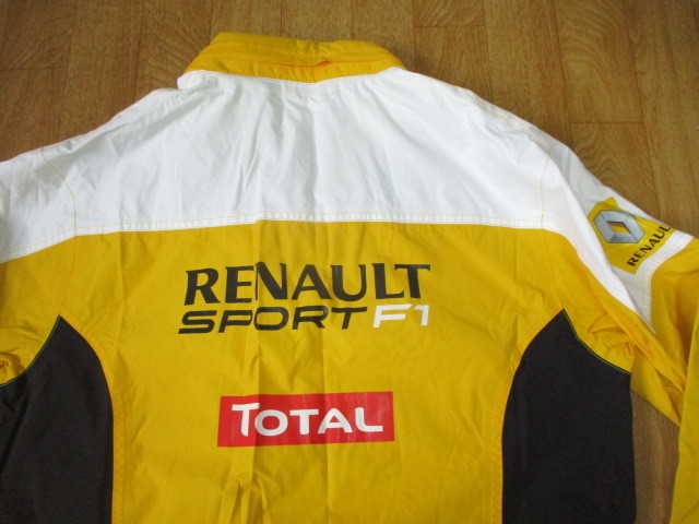ルノー・RENAULT・F1・TOTAL デカロゴロゴ入り 収納フード付きジャケット サイズS(M~L相当) 新同美中古 スーパーGT・ウィリアムズ拍卖