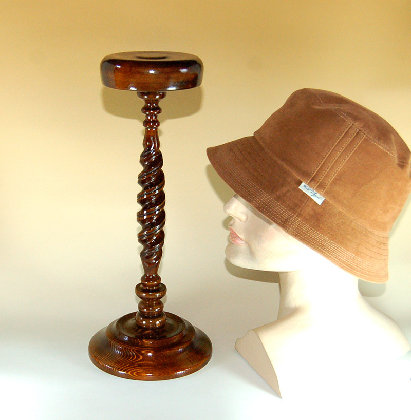 【X】ツイスト 手作り帽子置き 木製ハットスタンド ハンドメイド ショップディスプレイ什器に ウッドスタンド アンティークスタイル拍卖
