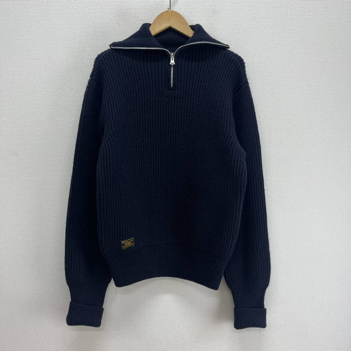WTAPS ダブルタップス 162MADT-KNM03 16AW COMMANDER SWEATER.WOOL コマンダーセーター ウール ハーフジップ ニット 3 10114081拍卖