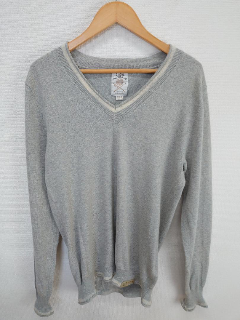 DIESEL ディーゼル Vネック ニット セーター 薄手 メンズ S 10098859拍卖