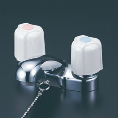 新品未開封 KVK 台付2ハンドル 13 KM66GCN 洗面用水栓 住宅設備 /65099在拍卖