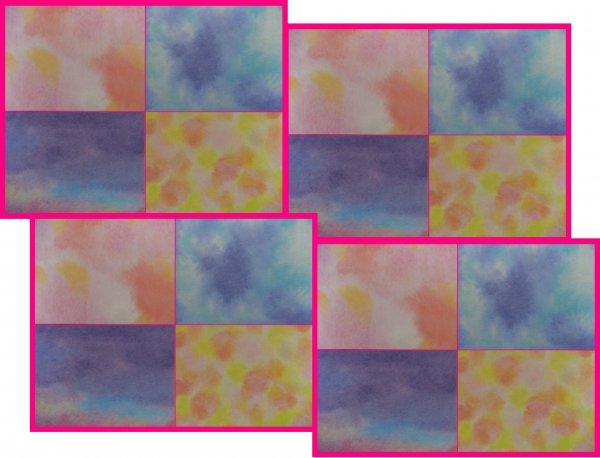 【送料無料 素材の綺麗な 「おりがみ:和紙 ちよがみ」 48枚:日本製】★水彩グラデーション/水彩タッチ:4柄x3枚x4セット:15cm No2 千代紙拍卖