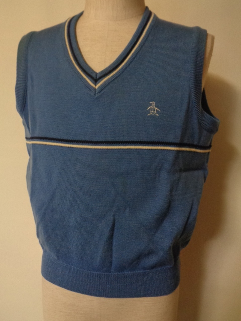 GRAND SLAM Munsingwear グランドスラム マンシングウェア ニット ベスト 青 セーター ゴルフ 拍卖
