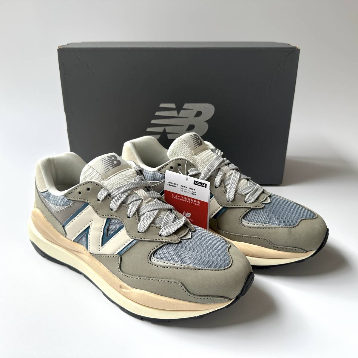 M1300JPカラー 国内正規品 NEW BALANCE M5740LLG STEEL BLUE US7.5 25.5cm 新品 ヌバックレザー 限定 576 574 M57/40 NB グレー スニーカー拍卖
