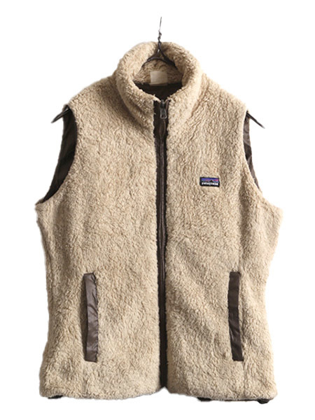 13年製 パタゴニア ロスロボス リバーシブル ベスト レディース S 古着 Patagonia 毛長 パイル ボア フリース ナイロン 重ね着 フルジップ拍卖